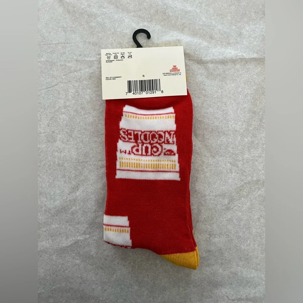 Crazy Socks Cup Noodles Fits Men’s Shoe Size 6-12